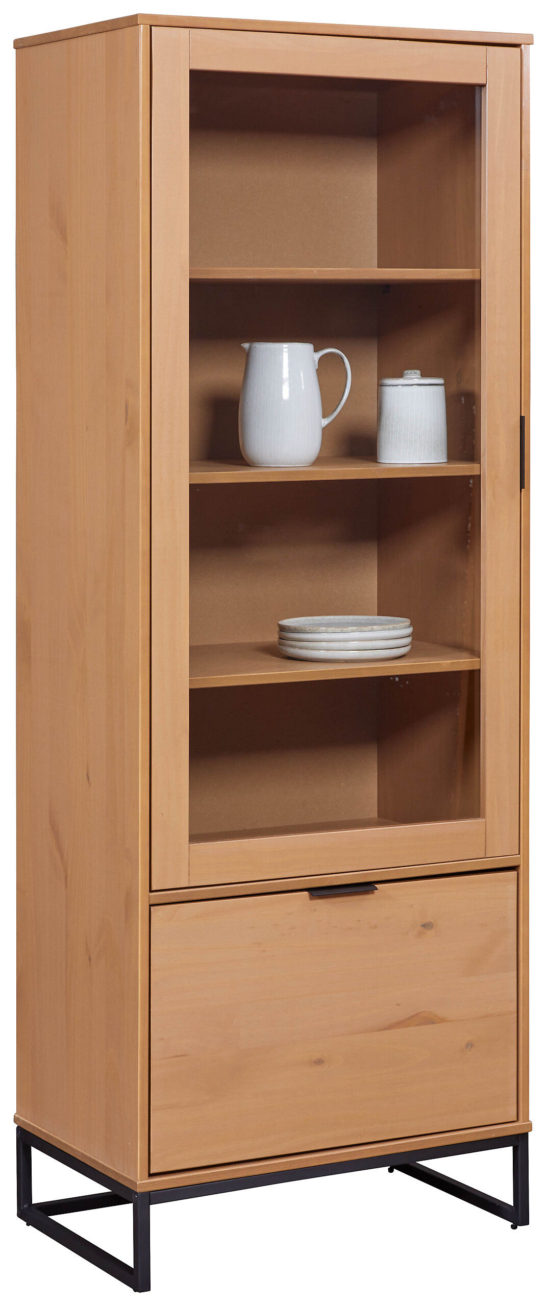Vitrine Vivo 2T Oak lackiert Holz B/H/L: ca. 45x190x70 cm