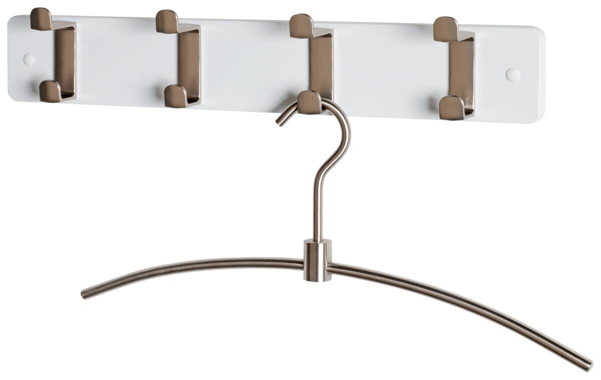 Garderobenleiste weiß Metall B/H/T: ca. 45x7x6 cm