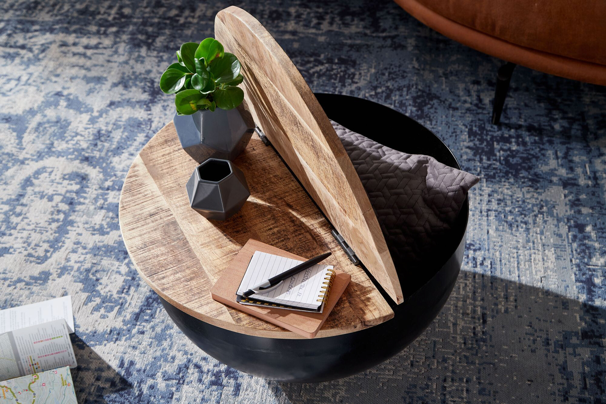 Wohnling Couchtisch schwarz B/H/T: ca. 60x34x60 cm