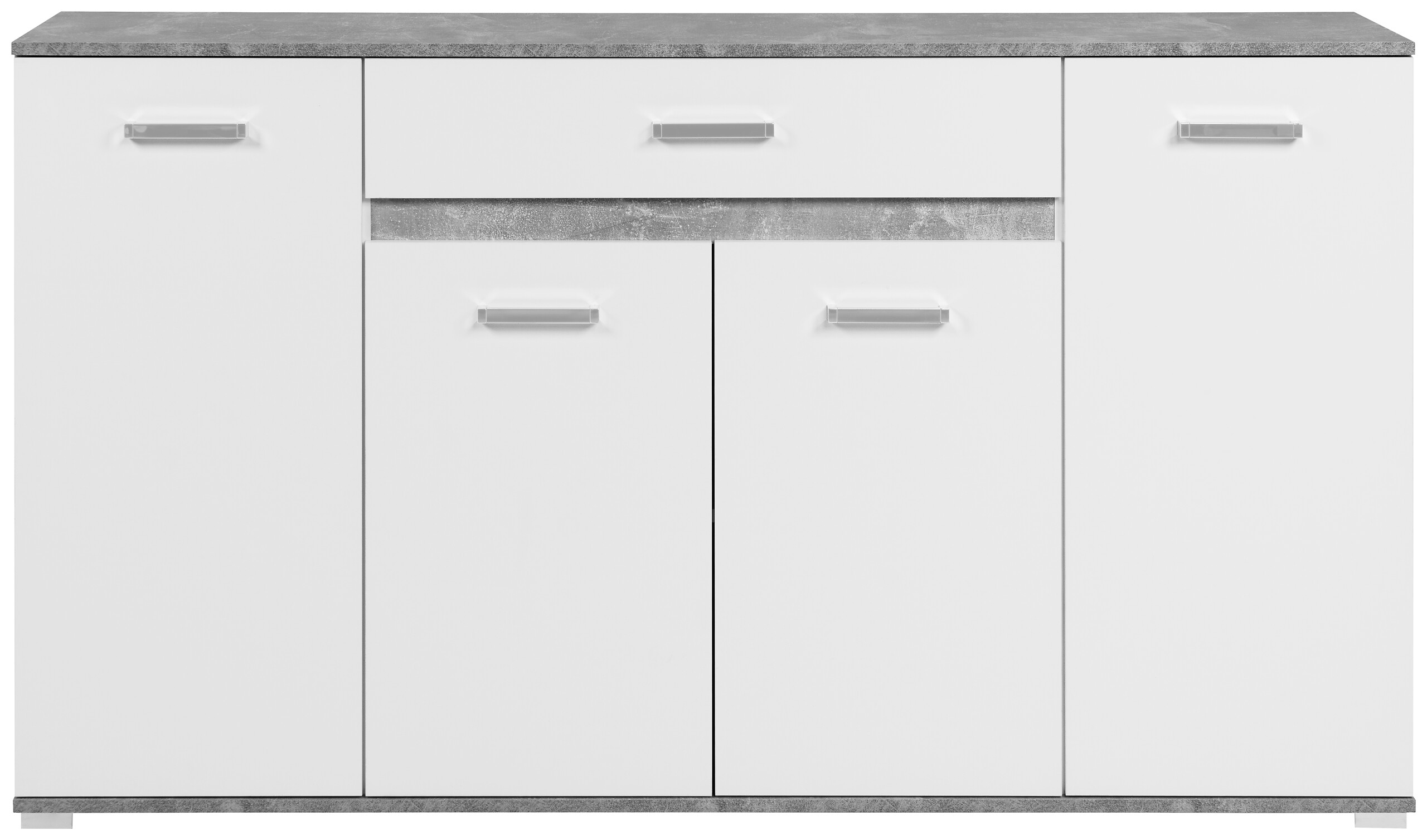 Sideboard Volos Beton Optik weiß B/H/T: ca. 160x90x38 cm
