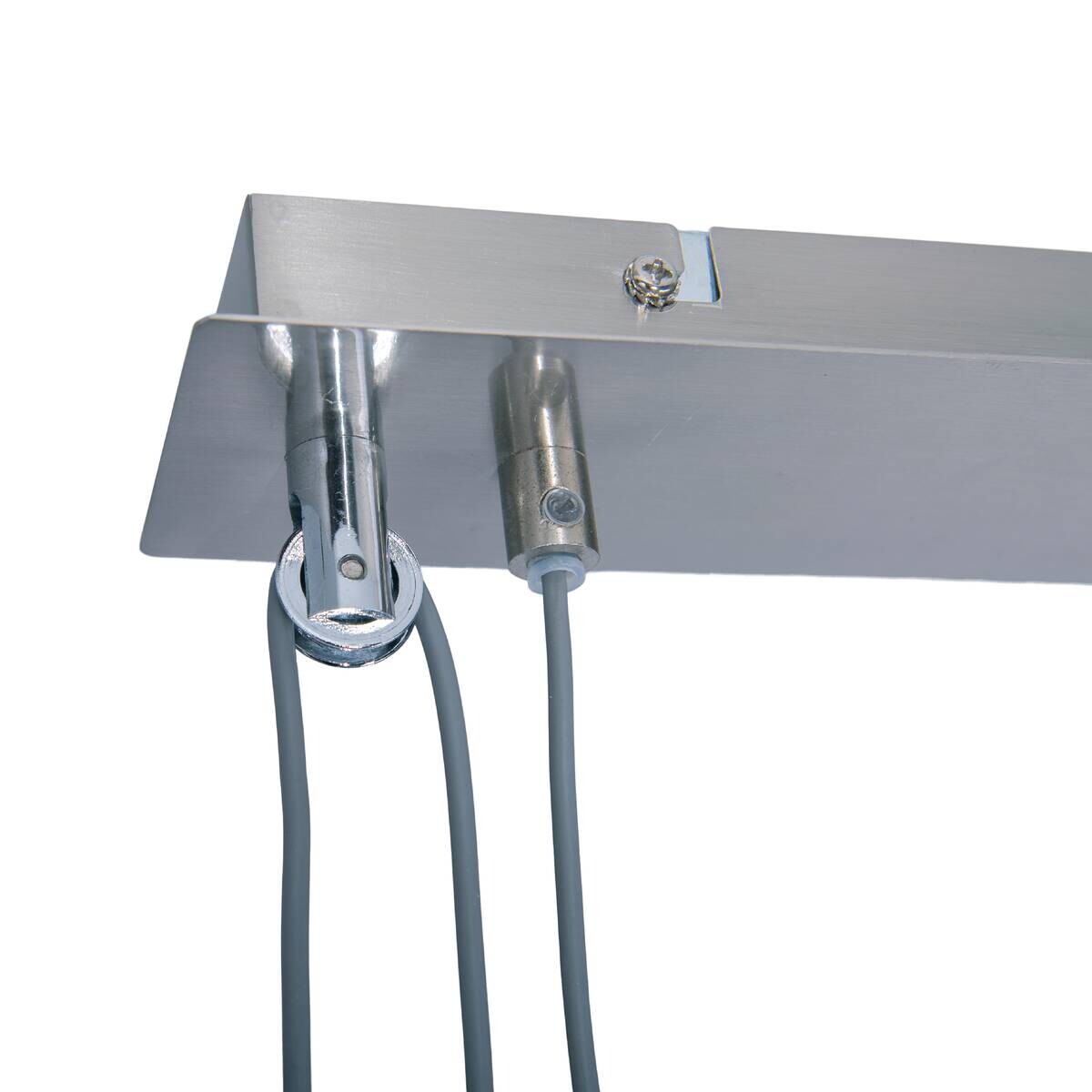 Näve Leuchten Pendelleuchte 7090516 grau Metall Kunststoff Textil B/H/T: ca. 15x116x86 cm E27 4 Brennstellen