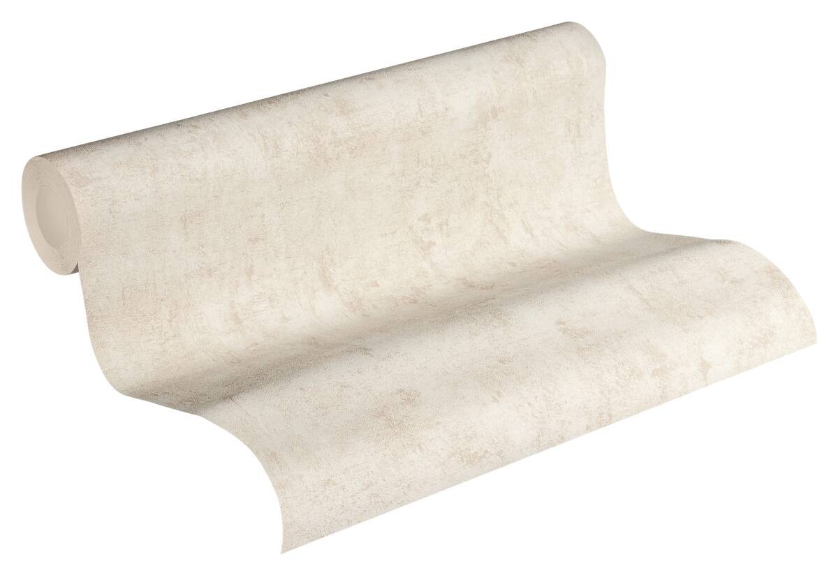 A.S.Creation Vliestapete Blooming Uni creme B/L: ca. 53x1005 cm