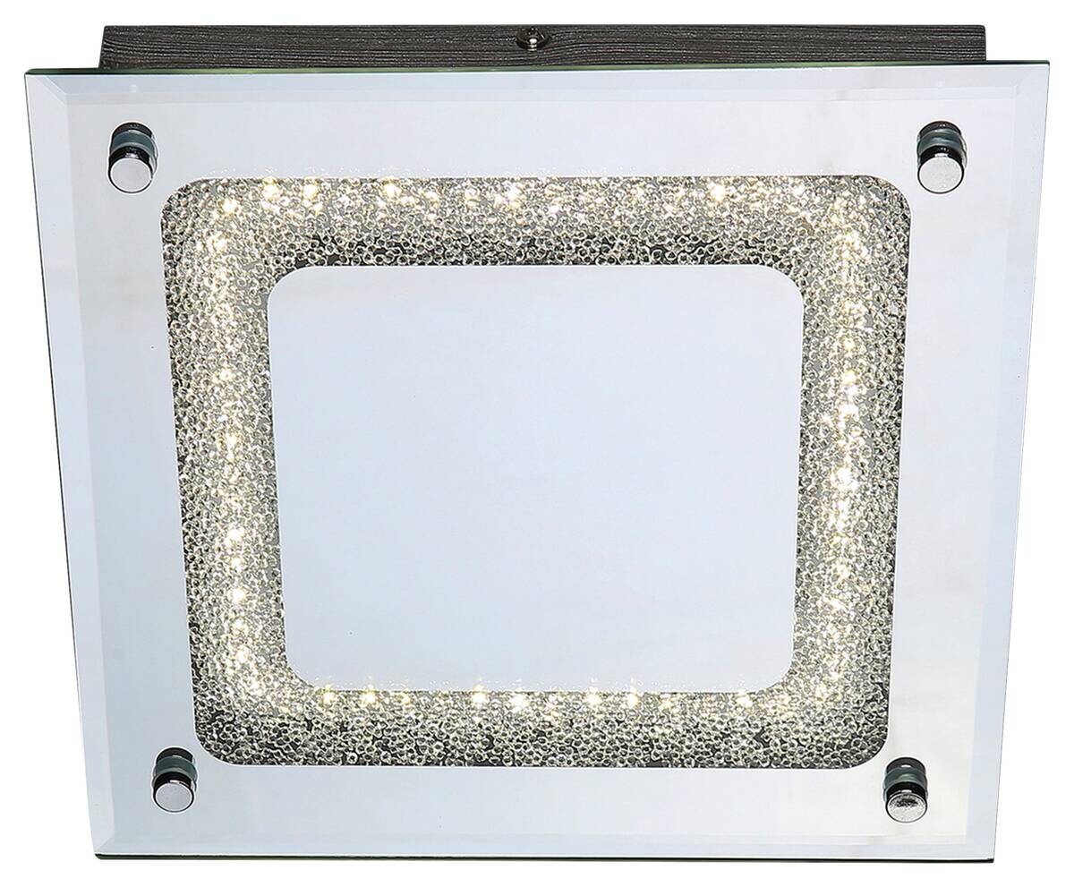 Näve Leuchten Deckenleuchte 1223742 Chrom Glas Metall B/H/T: ca. 24x6x24 cm null 1 Brennstellen