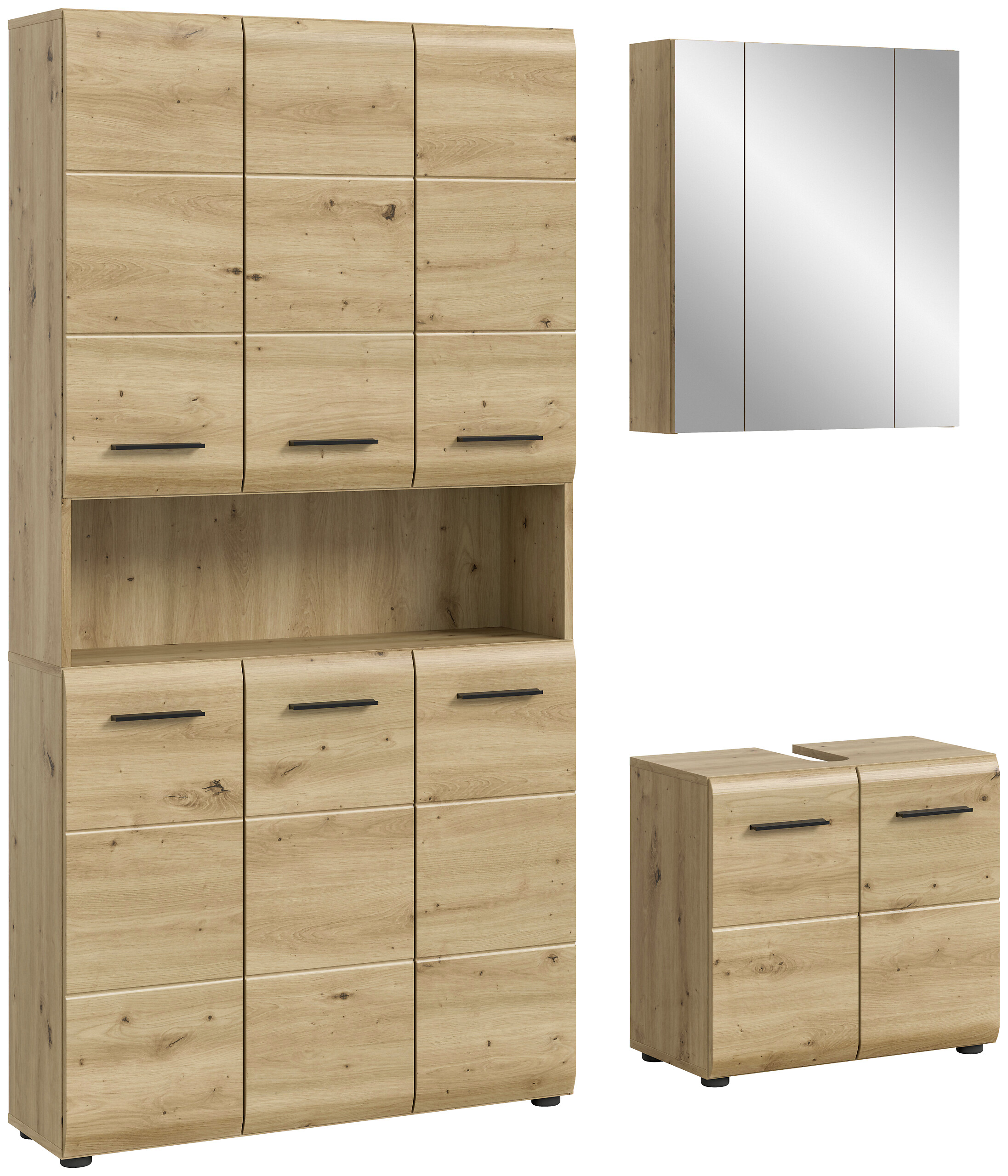 Badezimmer-Set Ice Artisan Oak Nachbildung B/H/T: ca. 165x185x46 cm