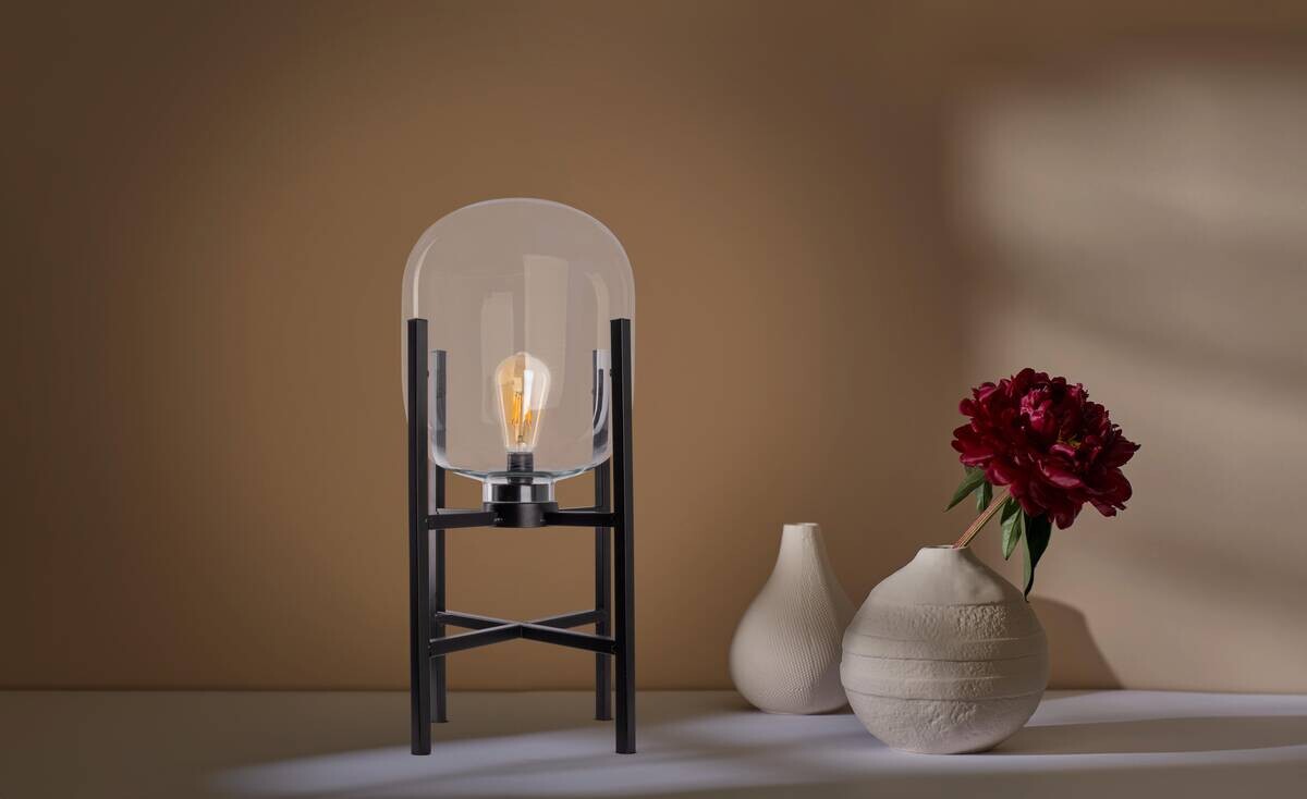 Näve Leuchten LED-Leuchten 5315422 schwarz Glas Kunststoff Metall B/H/T: ca. 26x58x26 cm null 1 Brennstellen