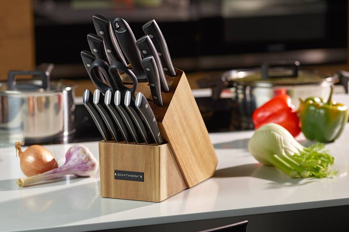 ECHTWERK Messerblock Premium braun Stahl 15 tlg.