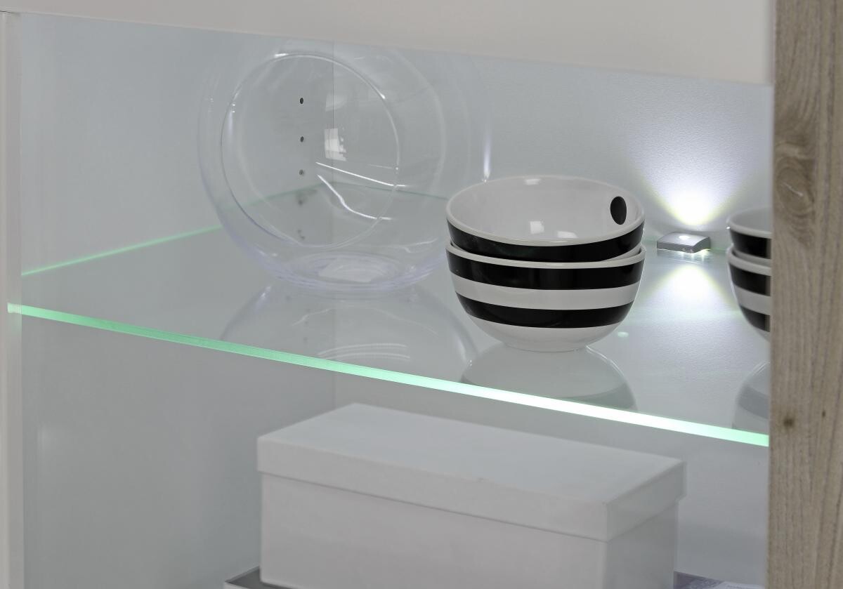 Standvitrine B/H/T: ca. 73,3x197x53 cm