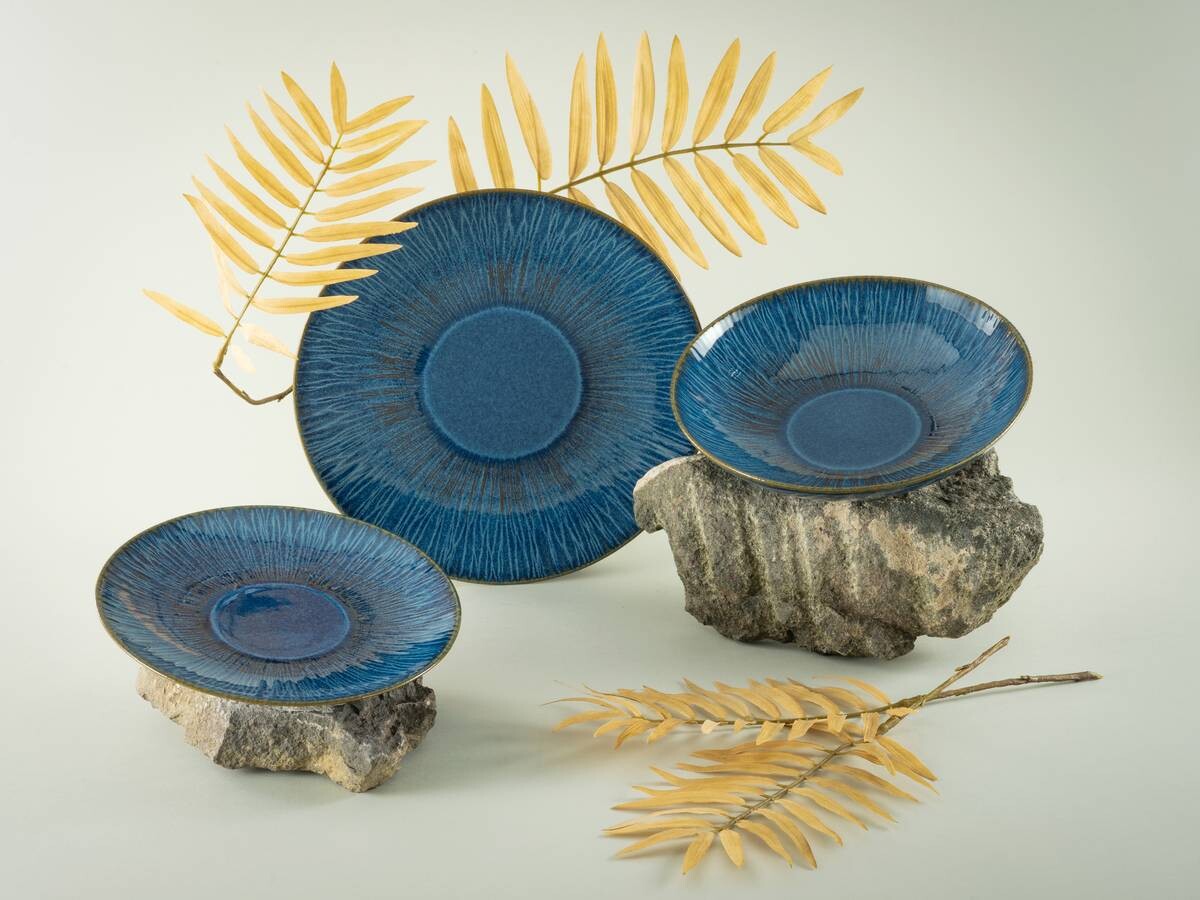 CreaTable Tafelservice Sea Breeze blau Steinzeug 18 tlg.