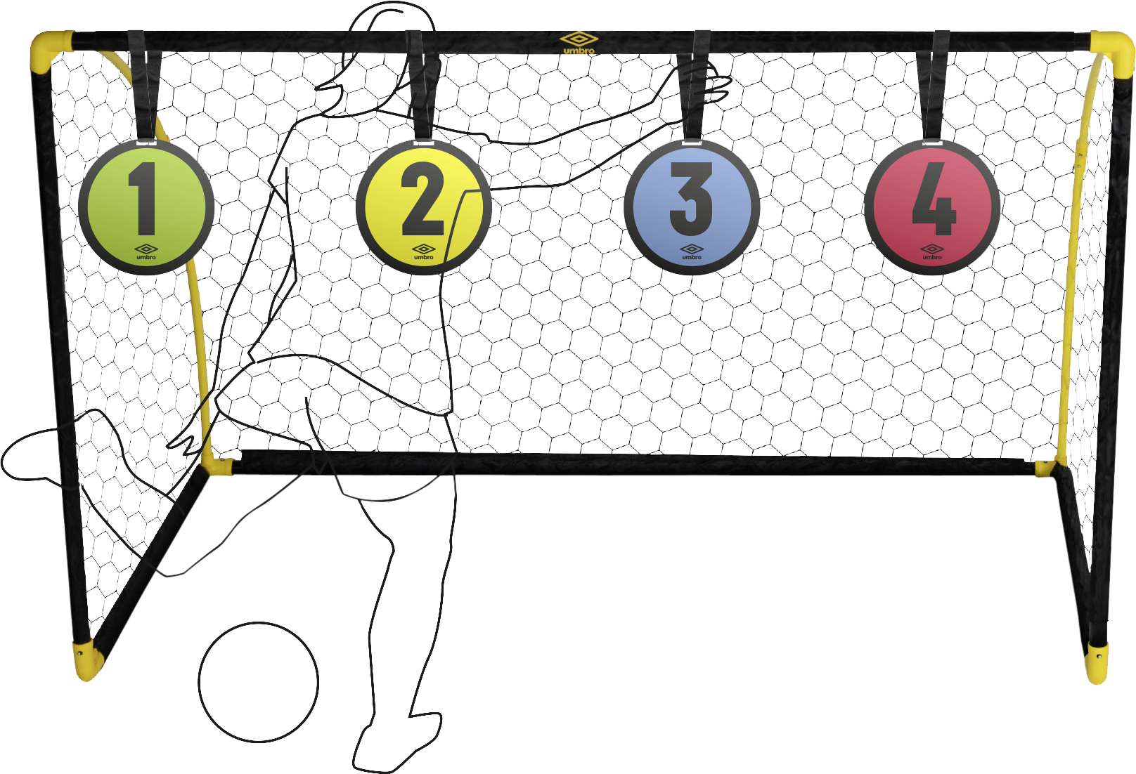 umbro Fußballtor Spielset Multi B/H/L: ca. 22x0,5x56 cm