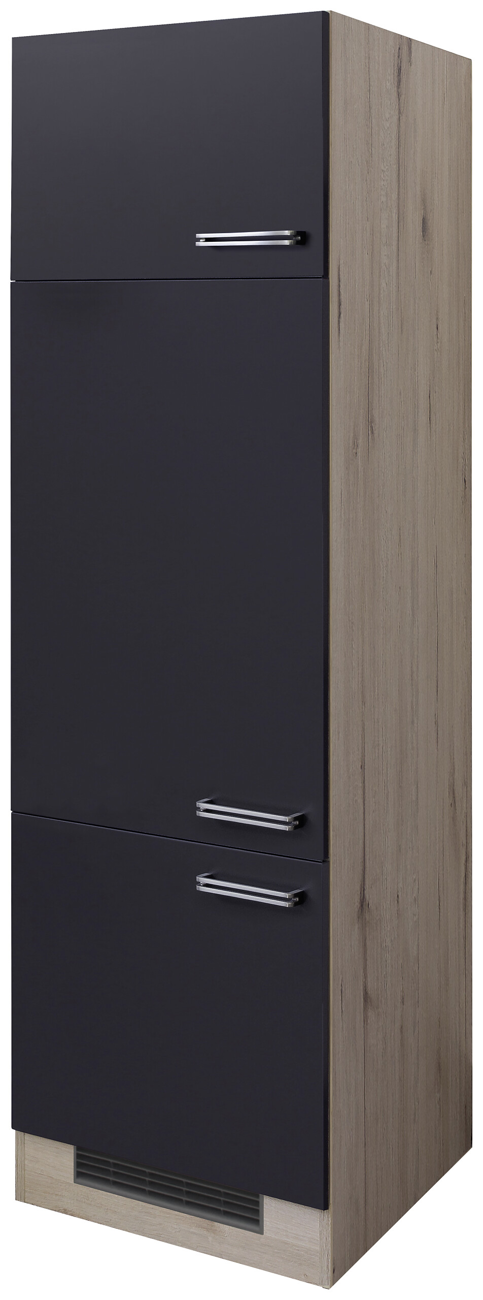 Kühlumbauschrank Elva anthrazit strukturiert B/H/T: ca. 60x200x57 cm