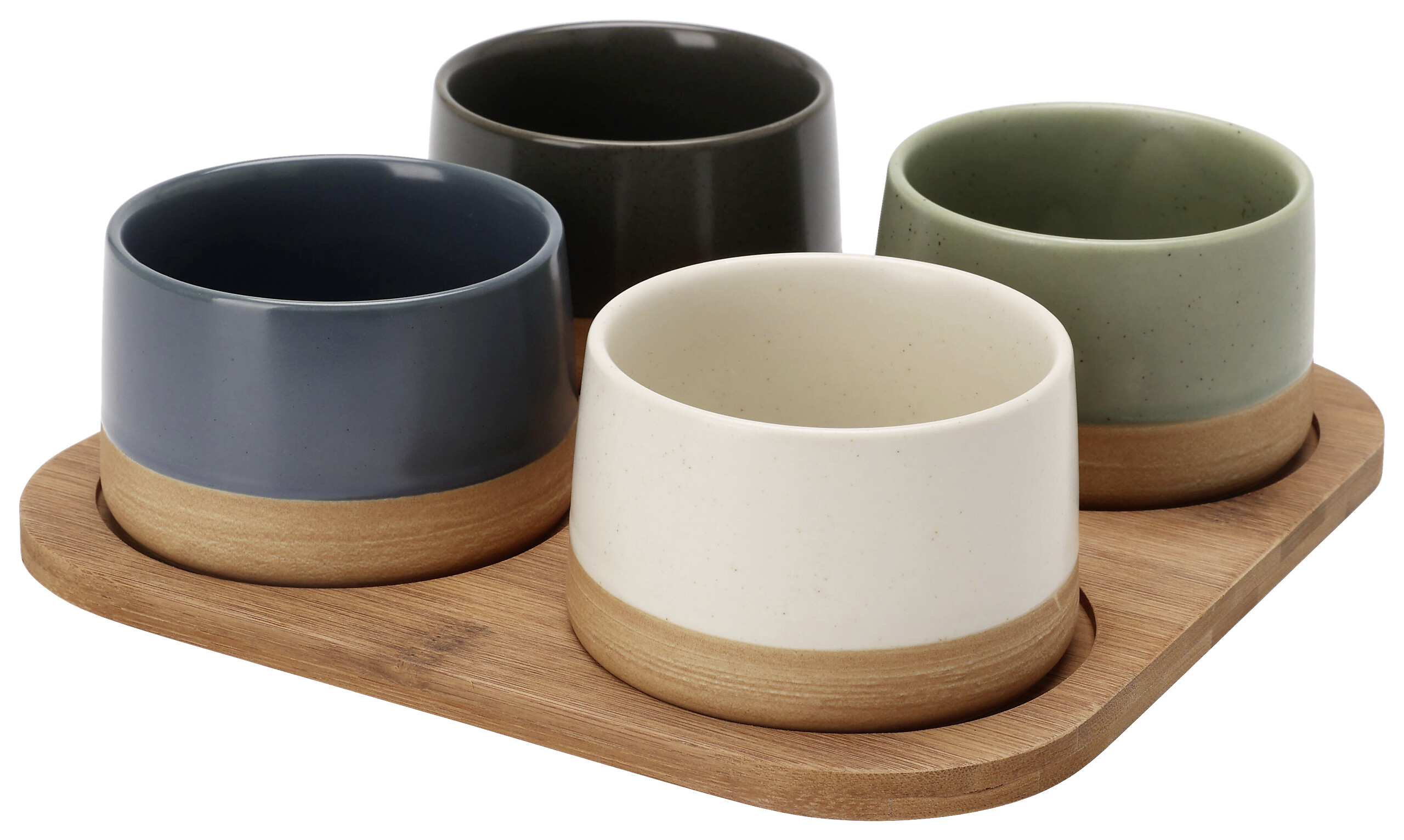 Dipschalen mehrfarbig Steinzeug B/H/L: ca. 22,5x7x22,5 cm