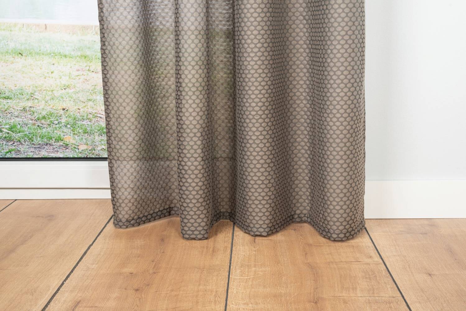 Ösenvorhang 2er Pack Dot taupe B/L: ca. 135x245 cm