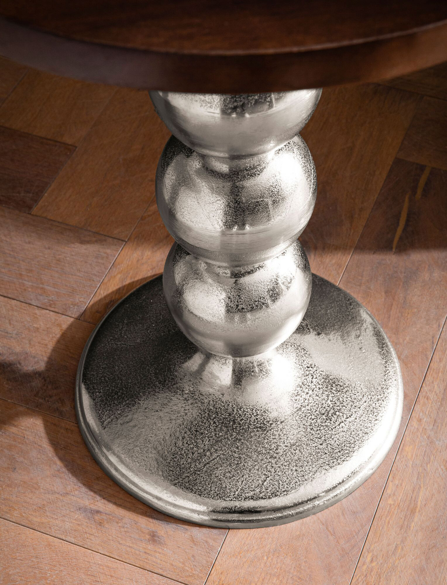 Beistelltisch silber Metall Mango B/H/T: ca. 50x62x50 cm