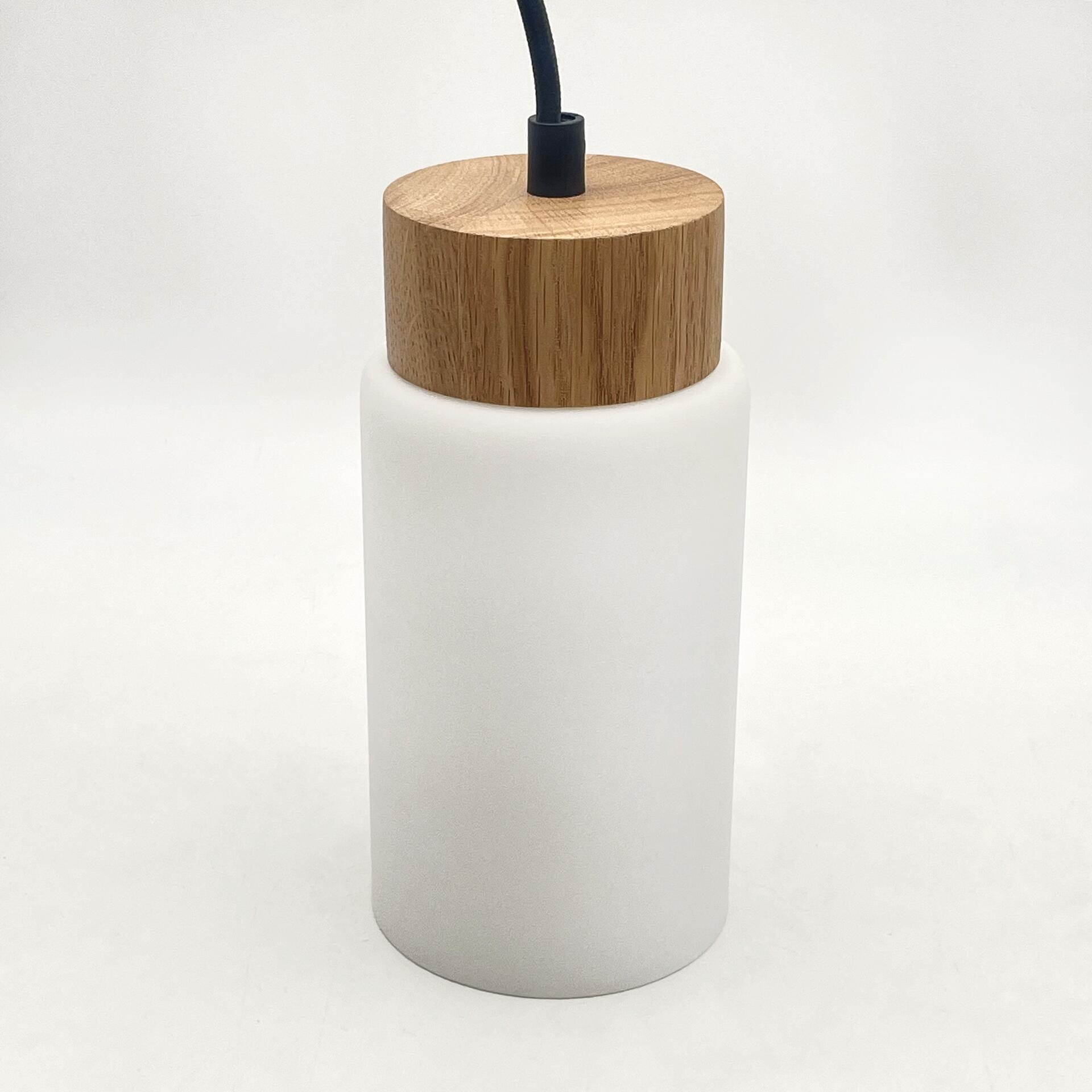 Lamkur Hängeleuchte Marcus schwarz Stahl Holz Glas B/H/L: ca. 105x20x20 cm E27 5 Brennstellen