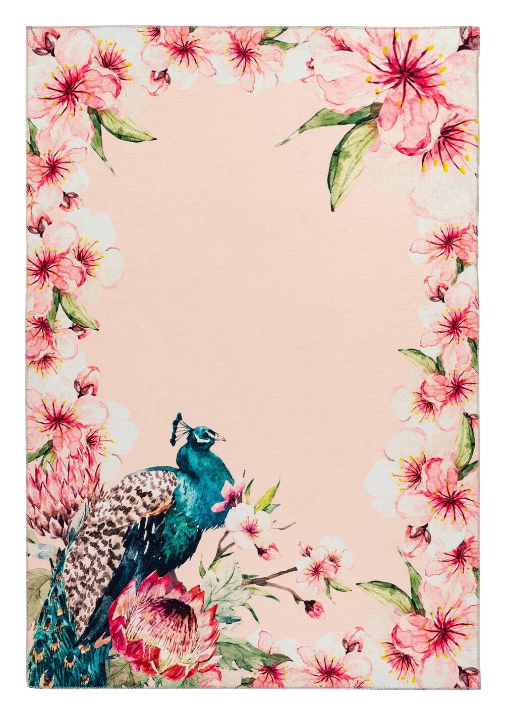 Kenda Sand Flachgewebeteppich Blossom 125 creme B/L: ca. 80x150 cm