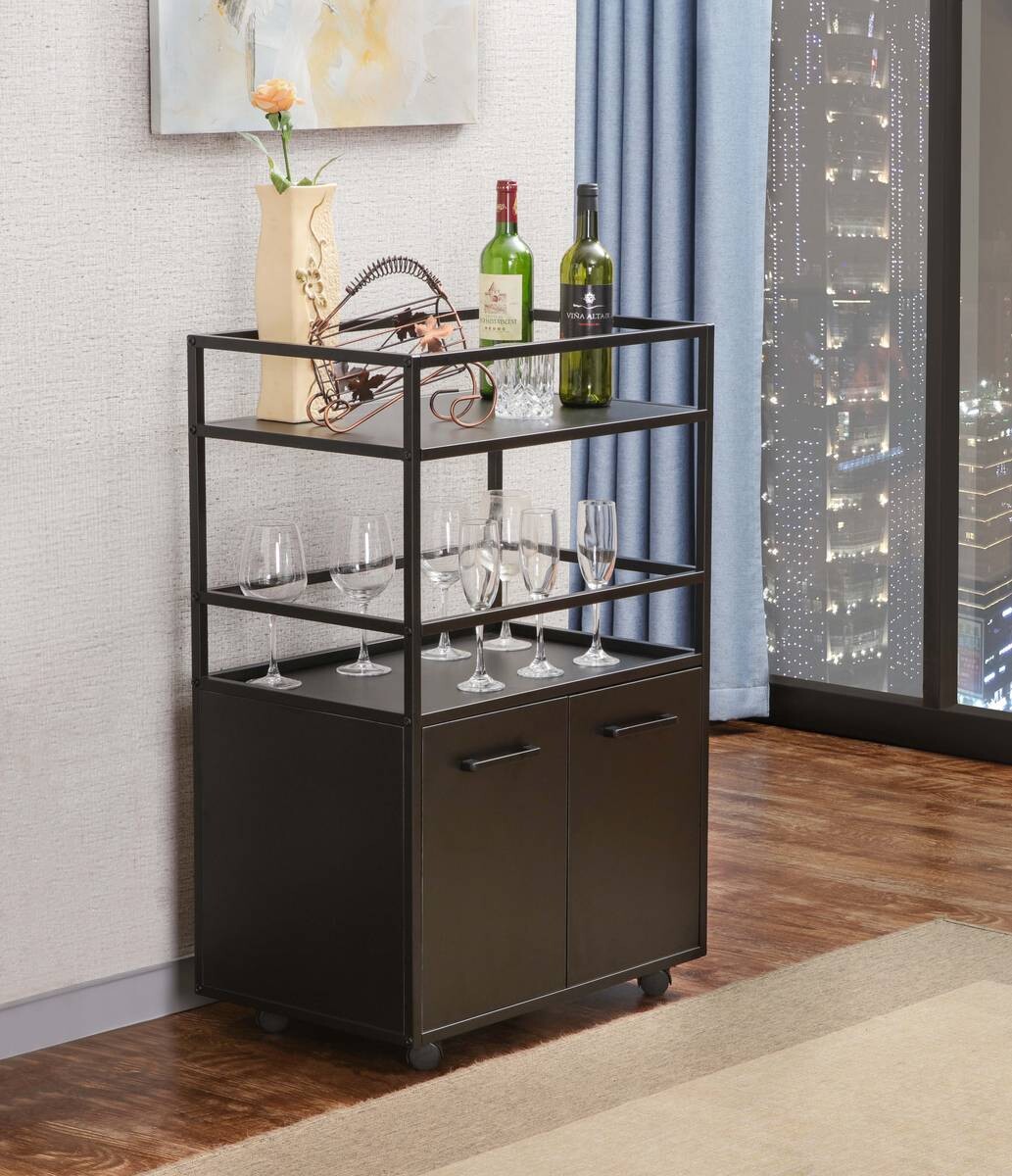 Barwagen Mosaik schwarz Metall B/H/T: ca. 60x94x40 cm