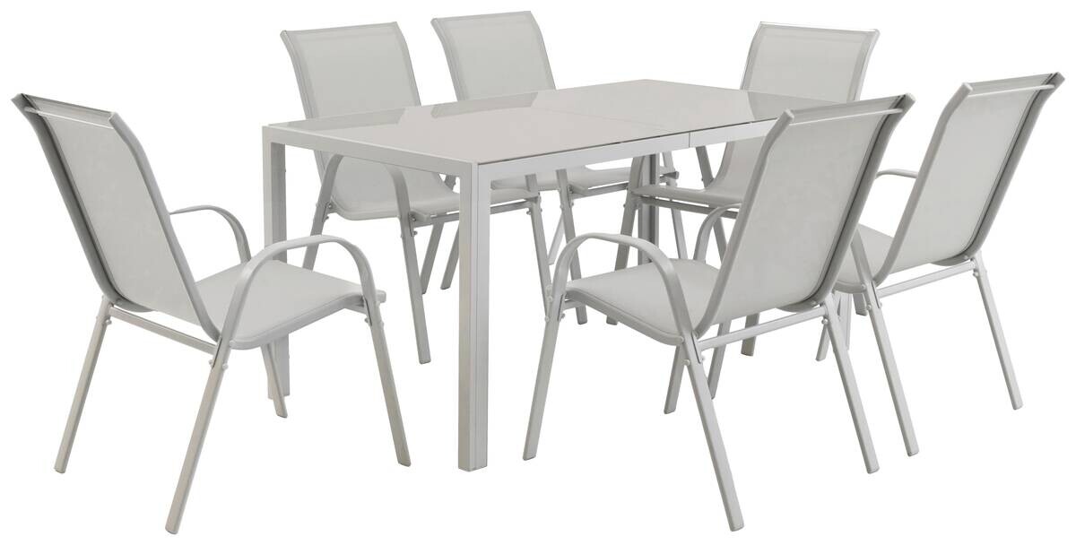 POCOline Gartensitzgruppe Tomar hellgrau Stahl