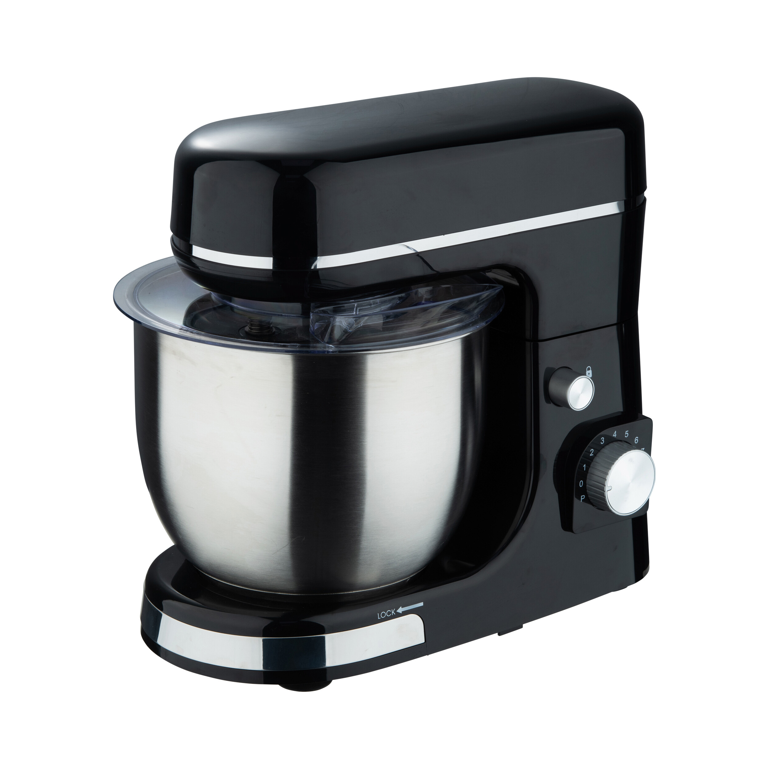 SWISS HOME Küchenmaschine schwarz silber Edelstahl B/H/L: ca. 23x33,5x38 cm