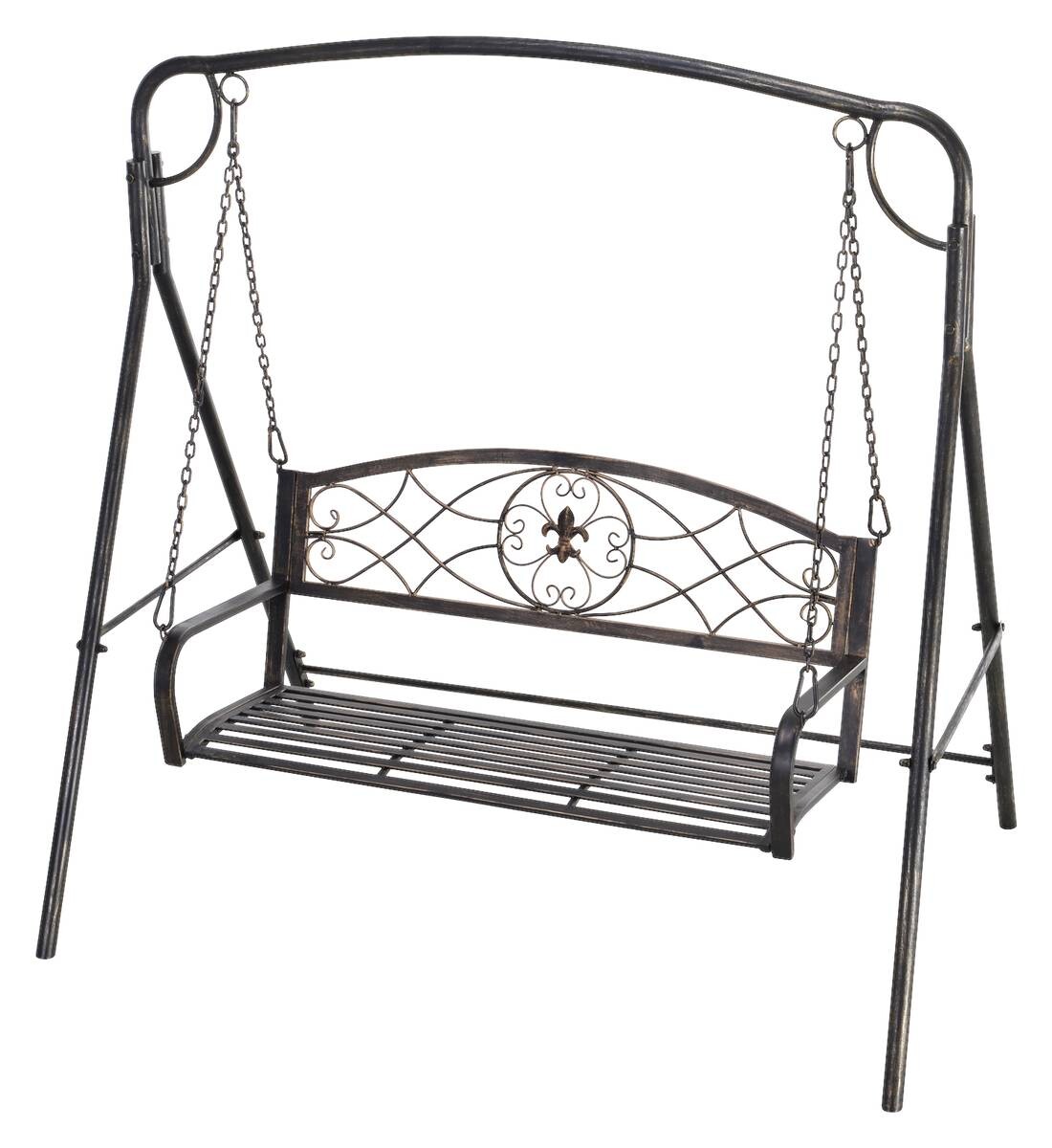 Outsunny Gartenschaukel bronze Metall B/H/L: ca. 123x175x167 cm