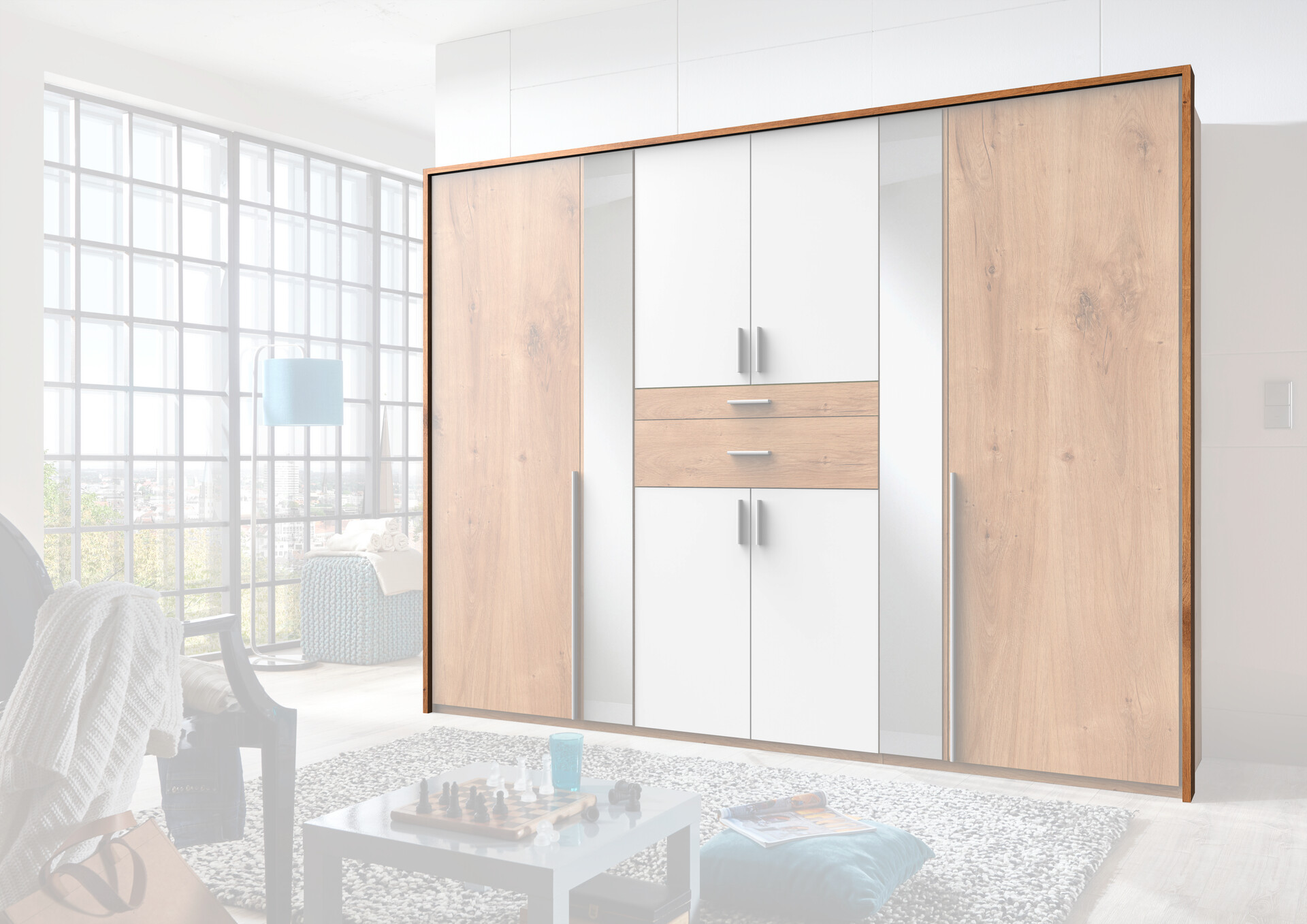 Passepartoutrahmen Odessa Plankeneiche Nachbildung B/H/T: ca. 273x210x12 cm