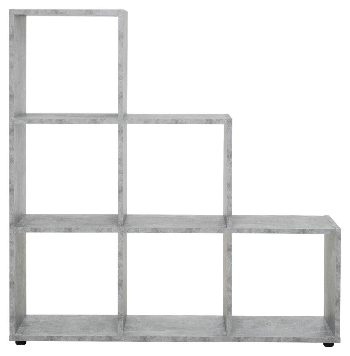 Stufenregal Bergamo 1 Beton Optik B/H/T: ca. 116x118x33 cm