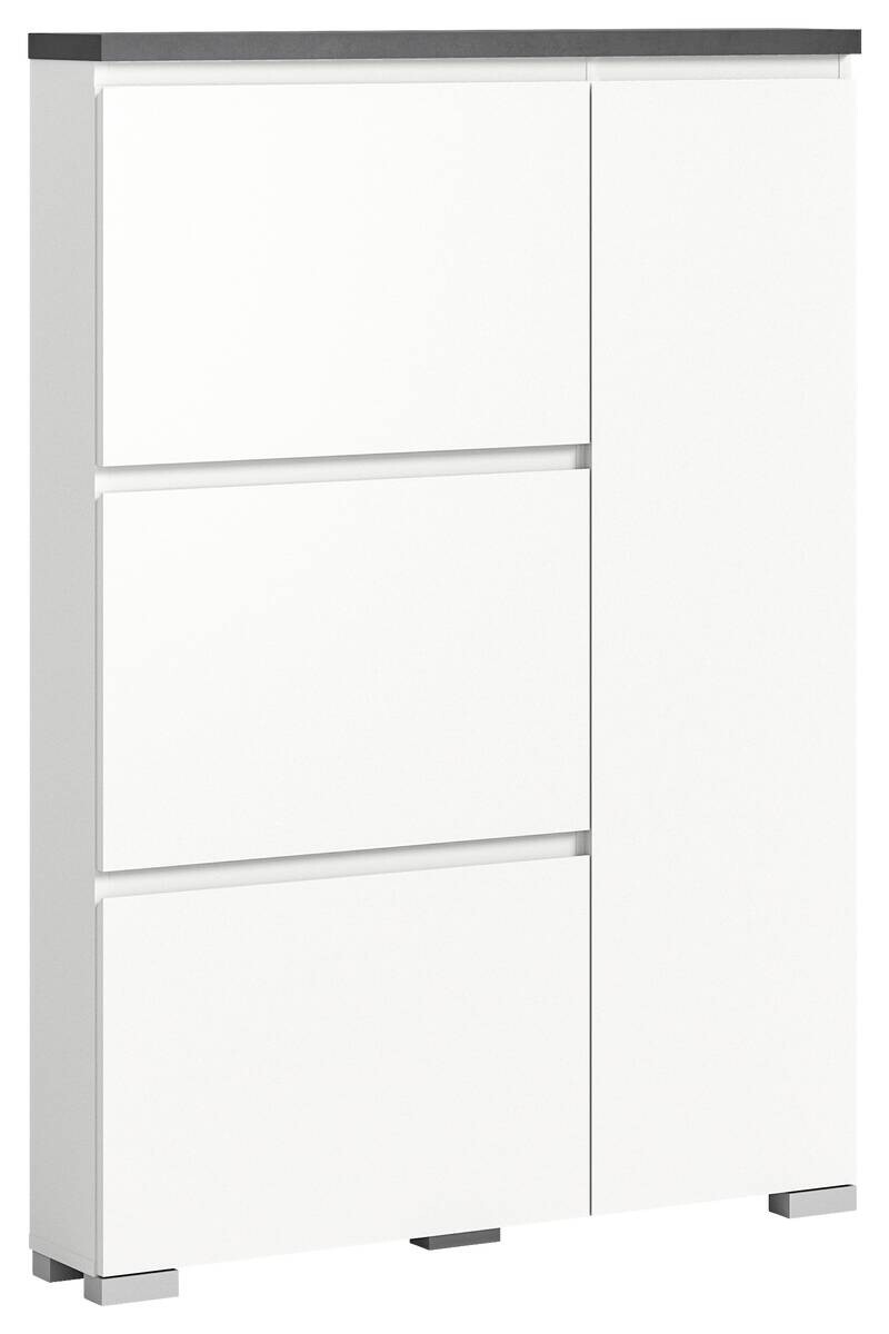 Schuhschrank Shoelove weiß grau B/H/T: ca. 95x130x18 cm