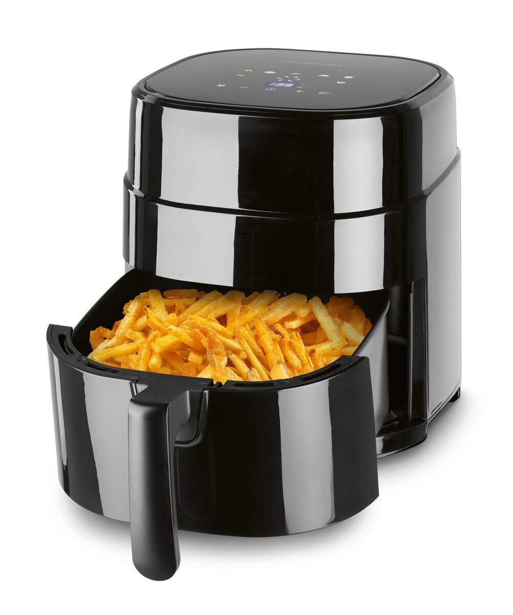 GOURMETmaxx Heißluftfritteuse 16538 schwarz Metall B/H/L: ca. 34,4x30,5x26,5 cm ca. 4,5 l