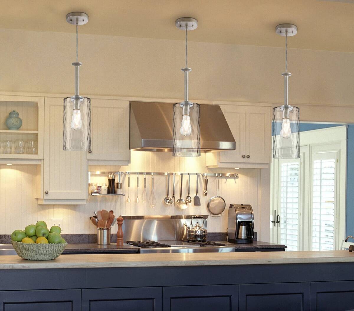 Westinghouse Pendelleuchte Hernando Chrom Metall Glas E27 1 Brennstellen