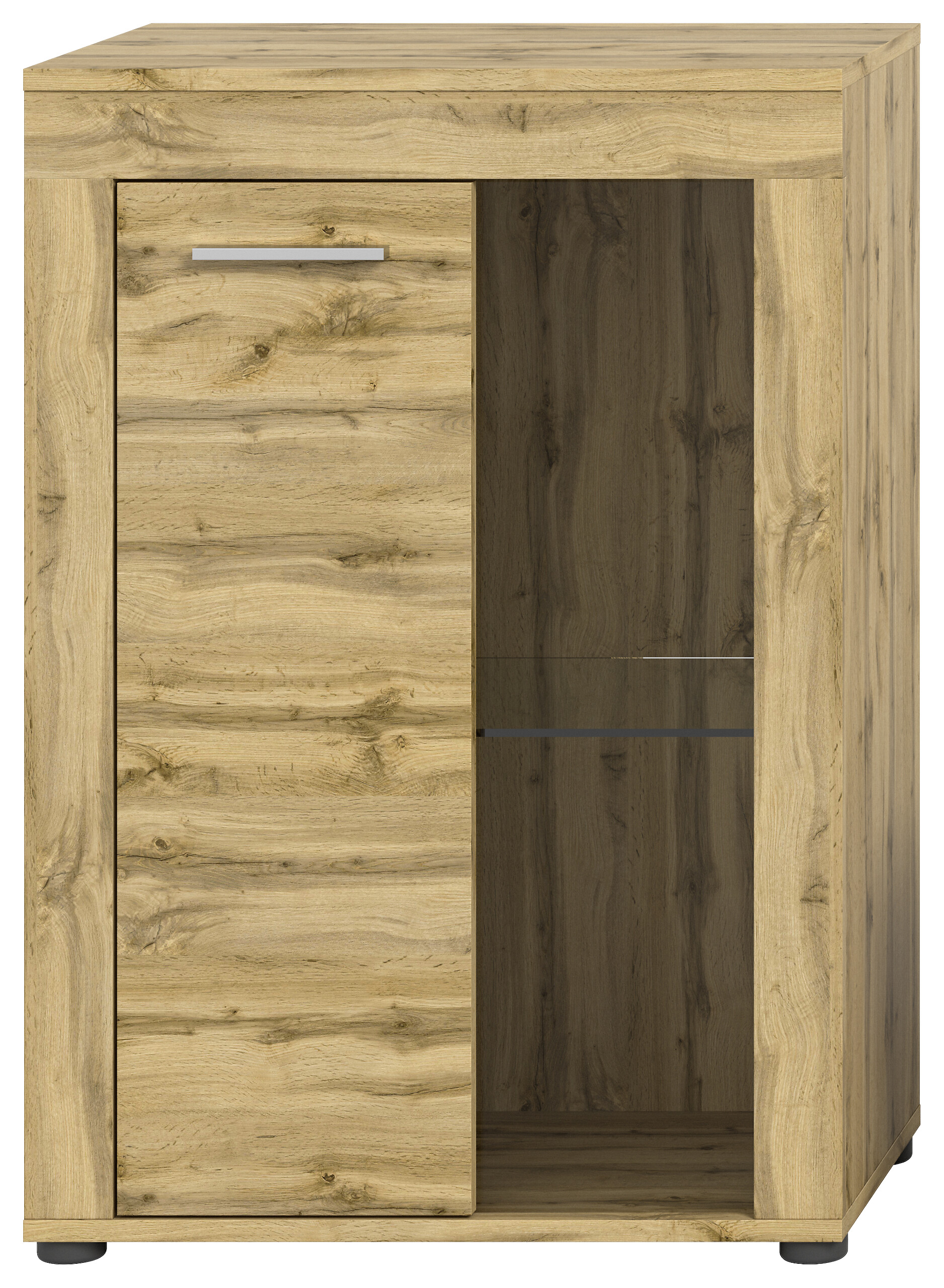 Vitrine Jam Eiche Wotan Nachbildung B/H/T: ca. 60x86x35 cm