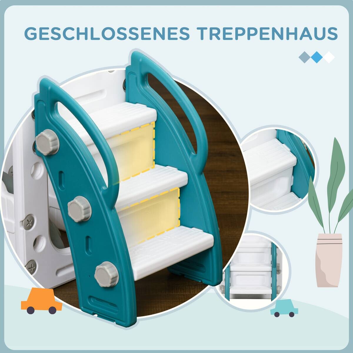 AIYAPLAY Kinderrutsche gelb B/H/L: ca. 177x99x178 cm