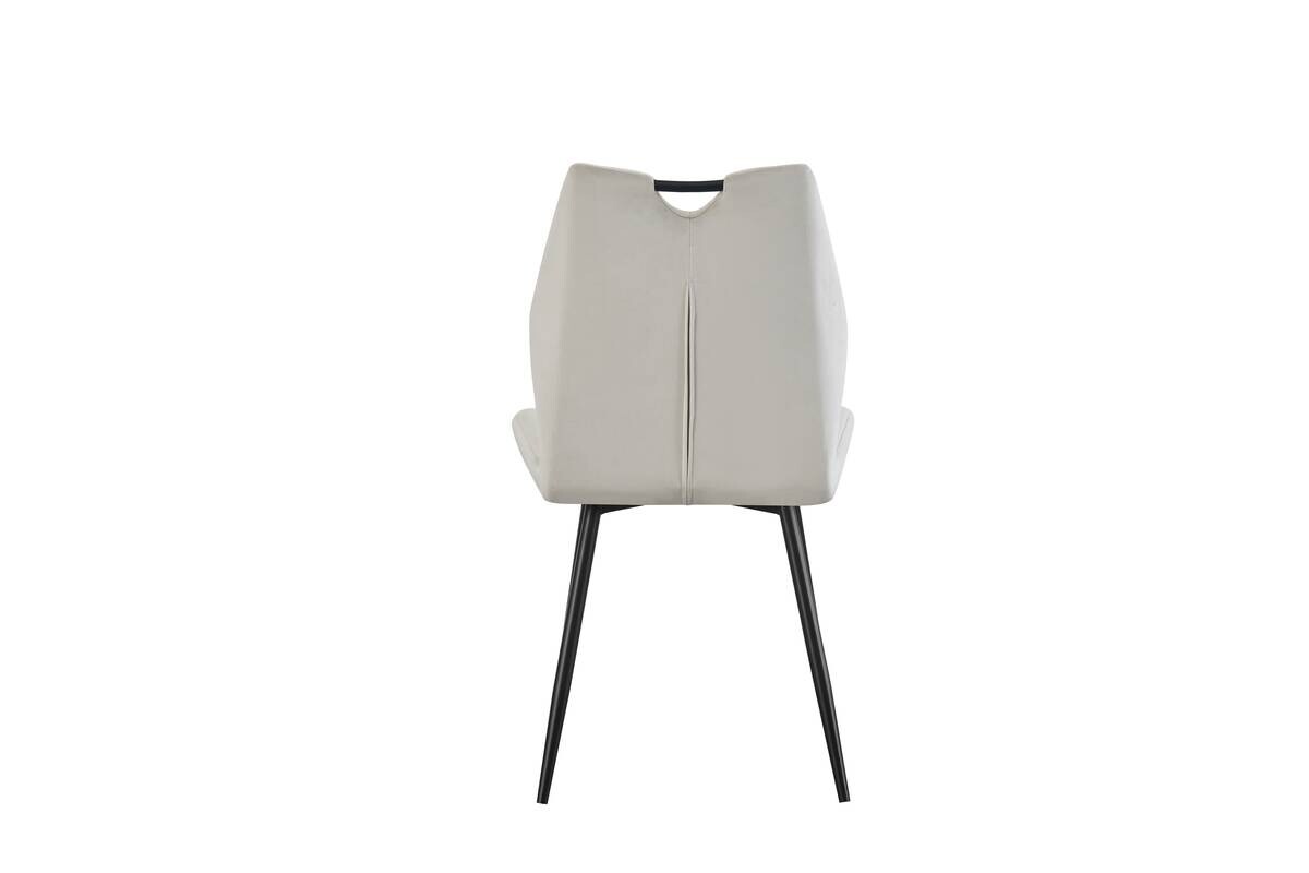 Stuhl CHRISTIN, 2er Set creme Samt B/H/T: ca. 52x58x75 cm