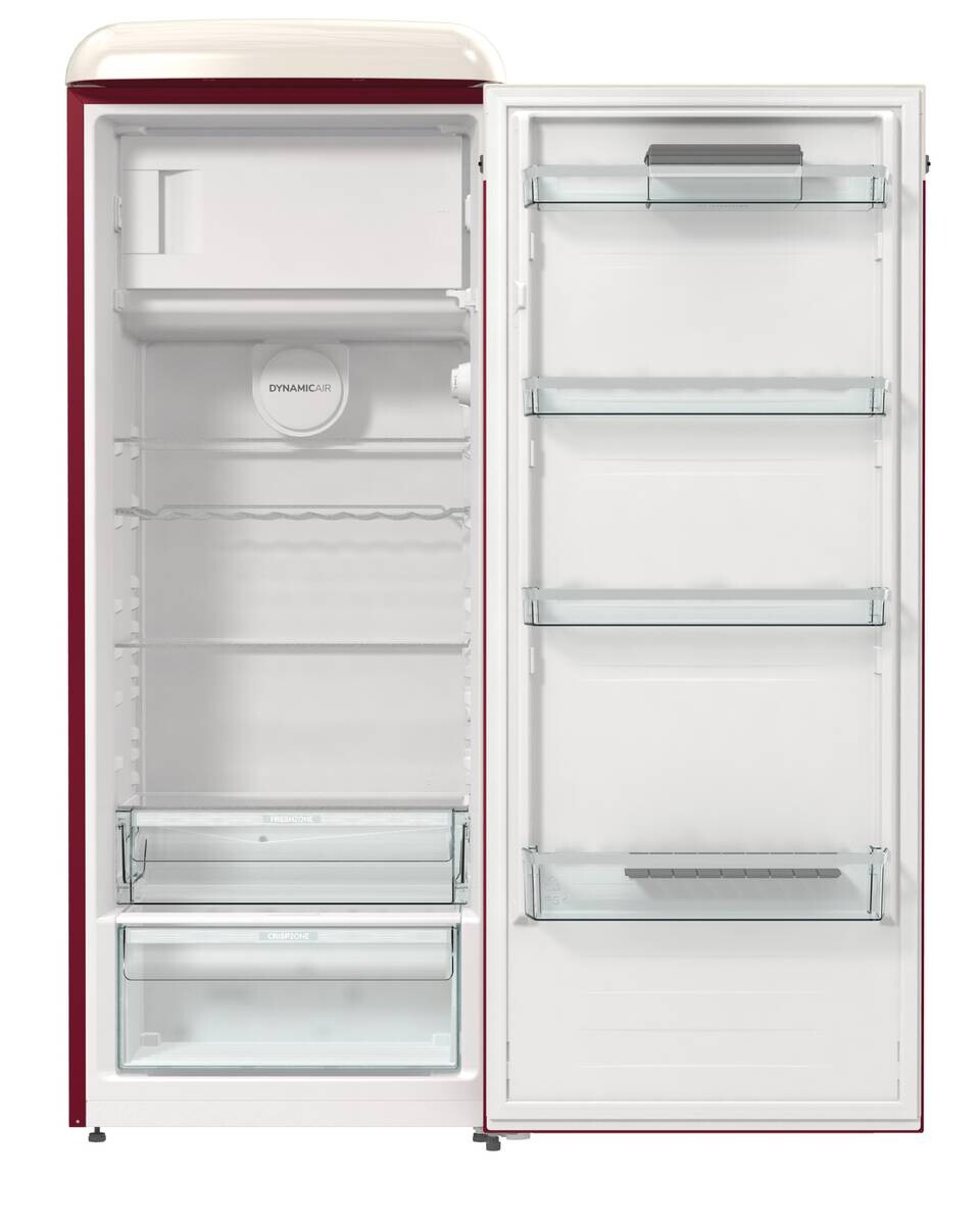 Gorenje VW-Retro-Kühlschrank OBRB615DR rot B/H/L: ca. 59,5x152,5x66,1 cm