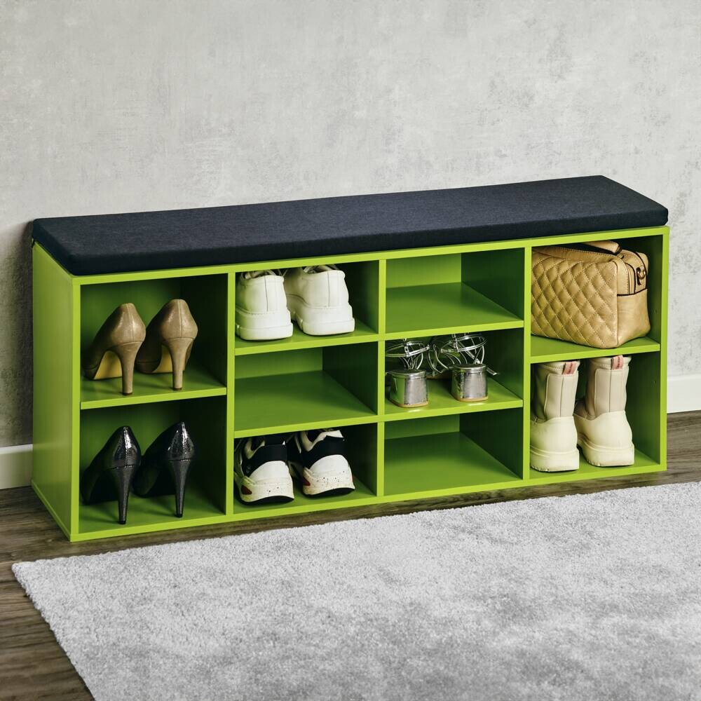 Kesper Schuhregal grün Spanplatte B/H/T: ca. 103,5x48x29,5 cm