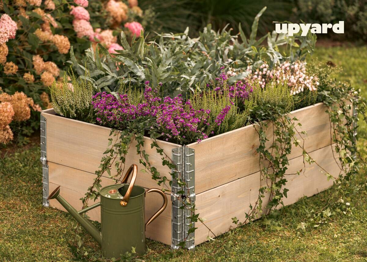 UPYARD Hochbeet INDUSTRIAL grau Holz B/L: ca. 80x120 cm