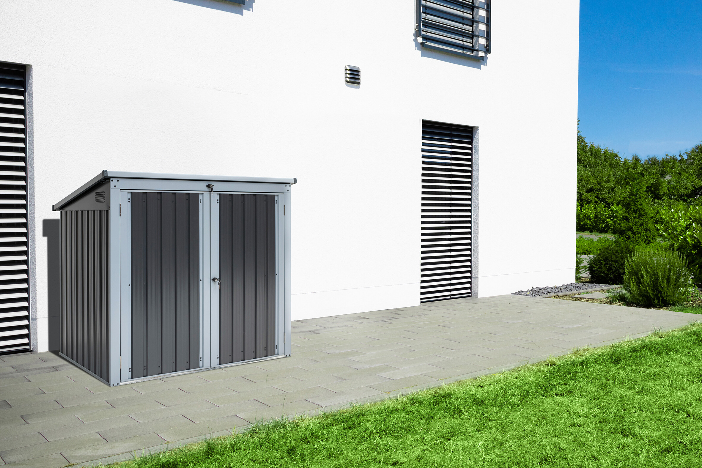 Westmann Mülltonnenbox 5x3 anthrazit B/H/T: ca. 158x134x101 cm