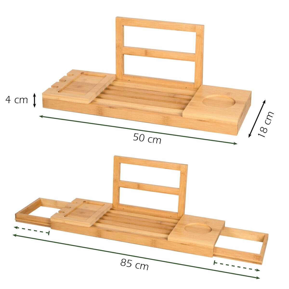 Badewannenablage natur Bambus B/L: ca. 92x18 cm