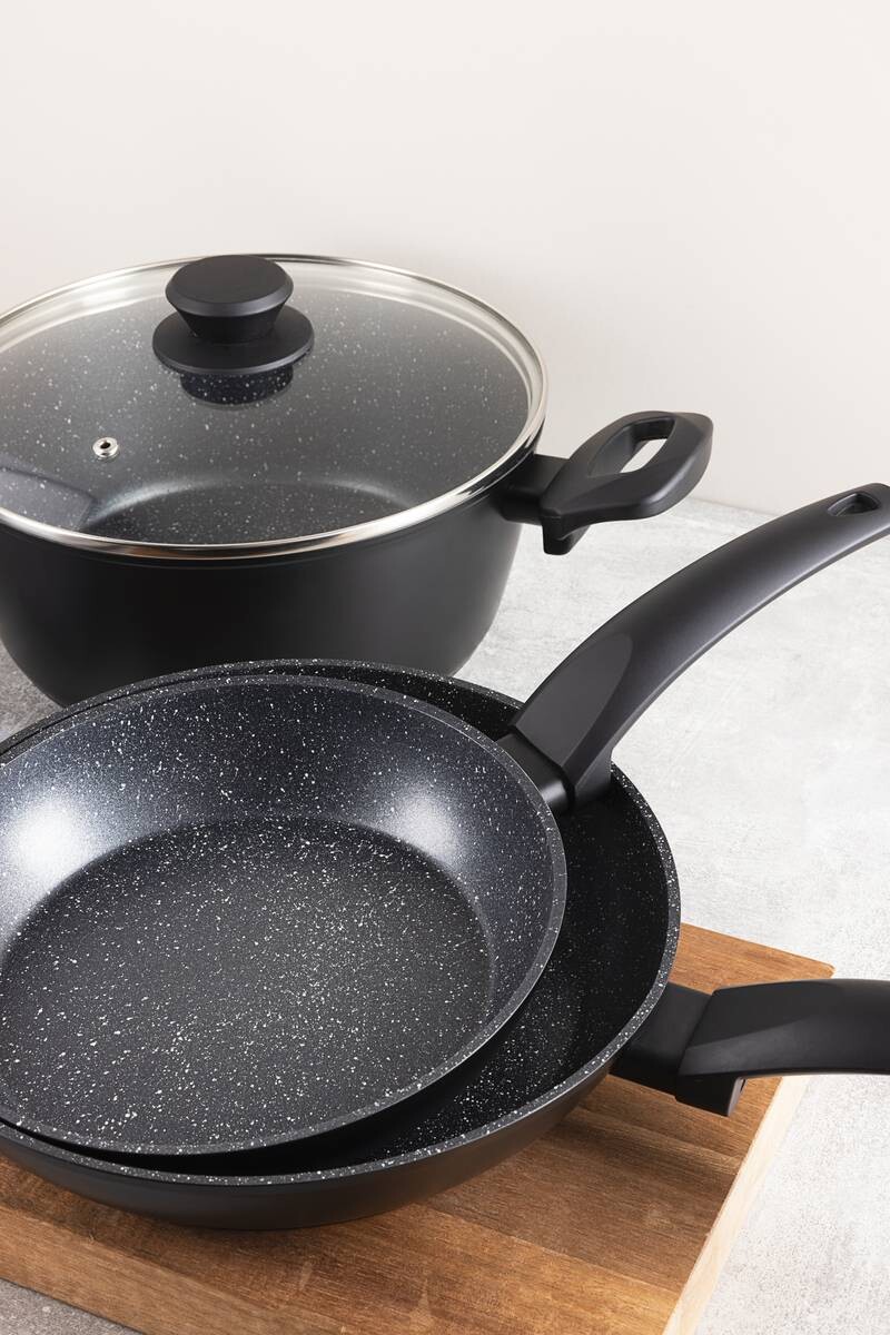 SAN IGNACIO Kochgeschirrset Tormes schwarz Aluminium 4 tlg.