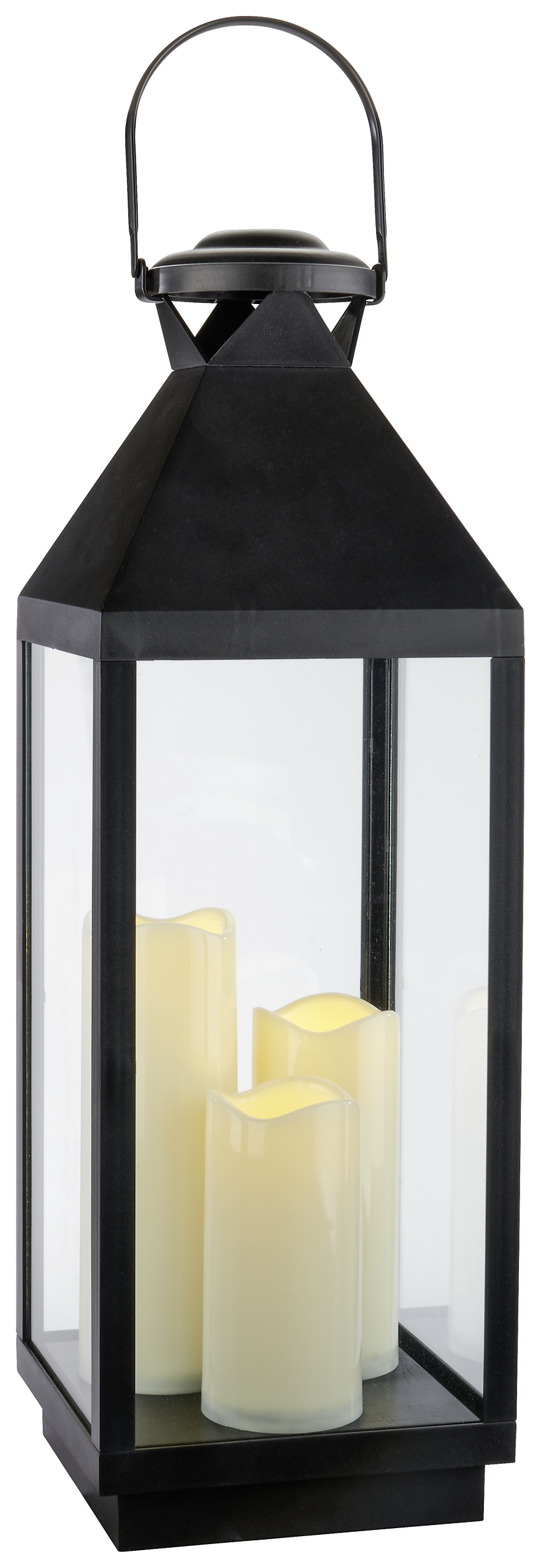 POCOline LED-Laterne schwarz B/H/L: ca. 19,5x60x19,5 cm