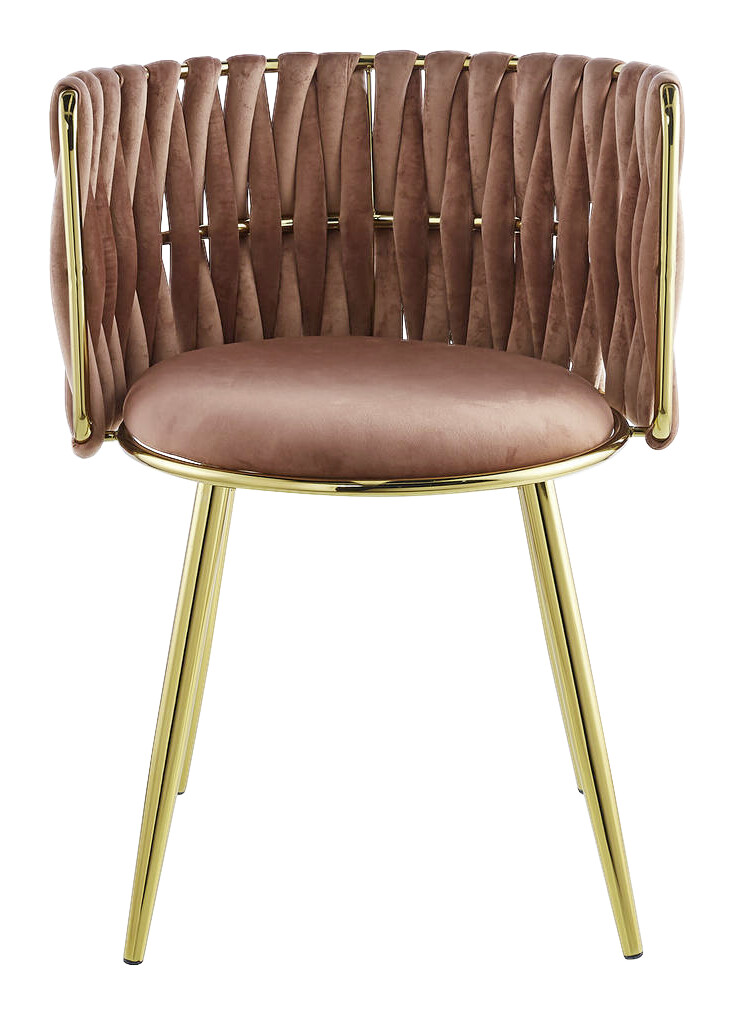 Stuhl Milla 100 2er-Set altrosa Microfaser B/H/T: ca. 57x80x53 cm