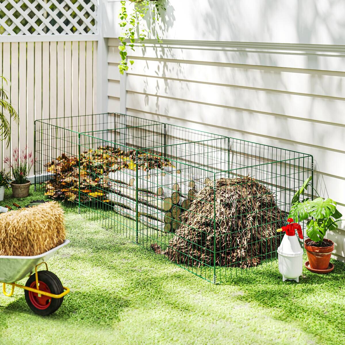 Outsunny Komposter grün B/H/L: ca. 90x70x270 cm