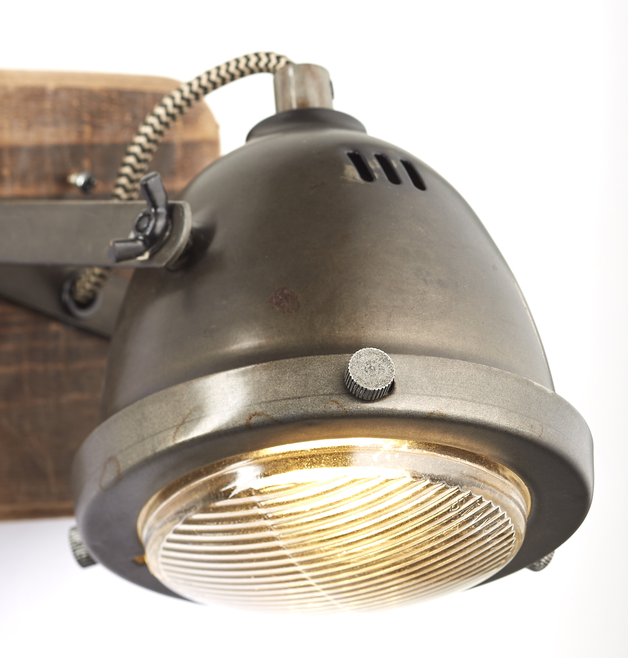 Brilliant Spot Carmen Wood 72010/84 braun Metall Holz B/H/T: ca. 12x12,5x9 cm GU10 1 Brennstellen