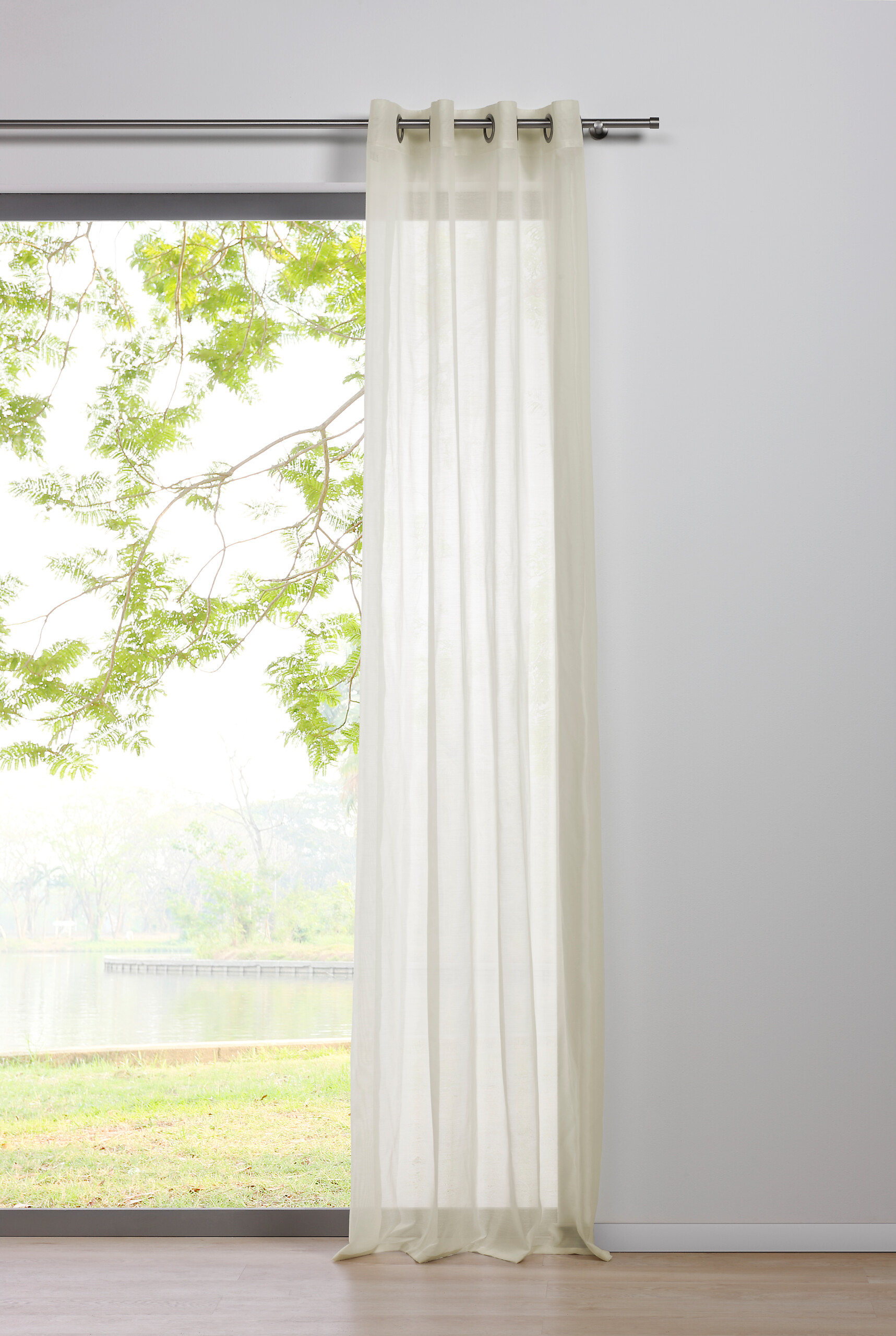 Ösenvorhang 2er Pack Pure ecru B/L: ca. 135x300 cm