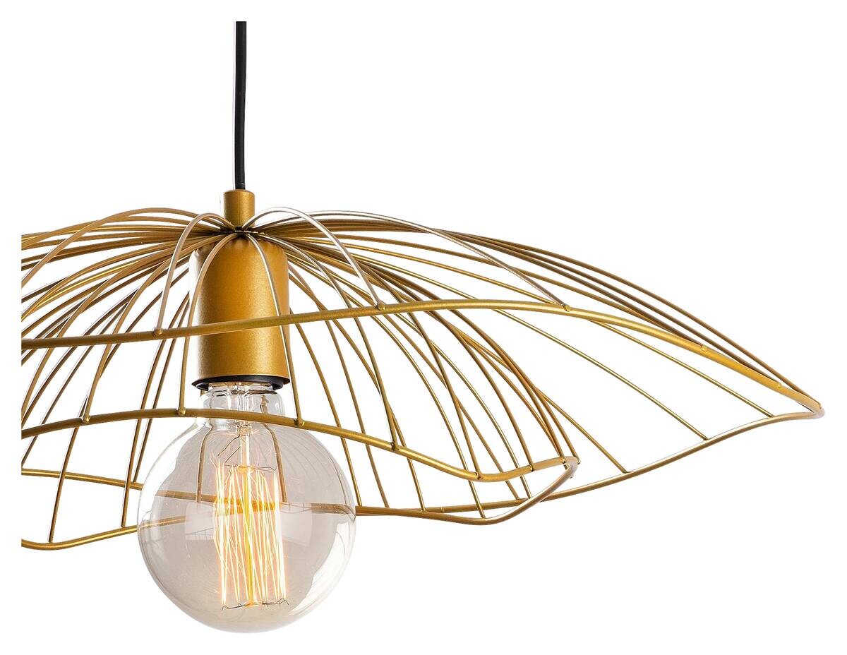 Opviq Pendelleuchte Tel gold Metall B/H/T/L/D: ca. 50x111x50x50x50 cm E27 1 Brennstellen