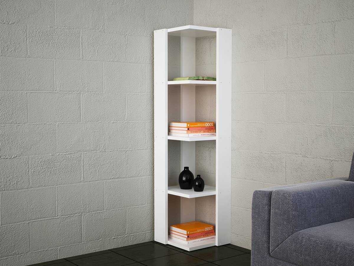 Eckregal Venita weiß B/H/T: ca. 31,3x120x31,3 cm