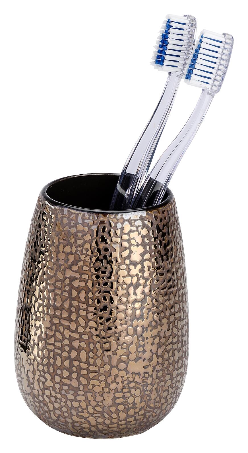 WENKO Zahnputzbecher Marrakesh braun Keramik