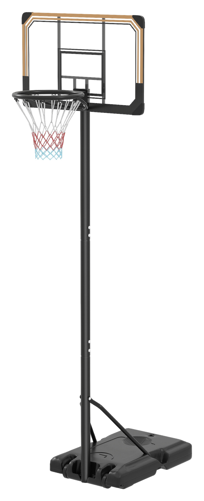 SPORTNOW Basketballkorb schwarz B/H/L: ca. 74x264x71 cm