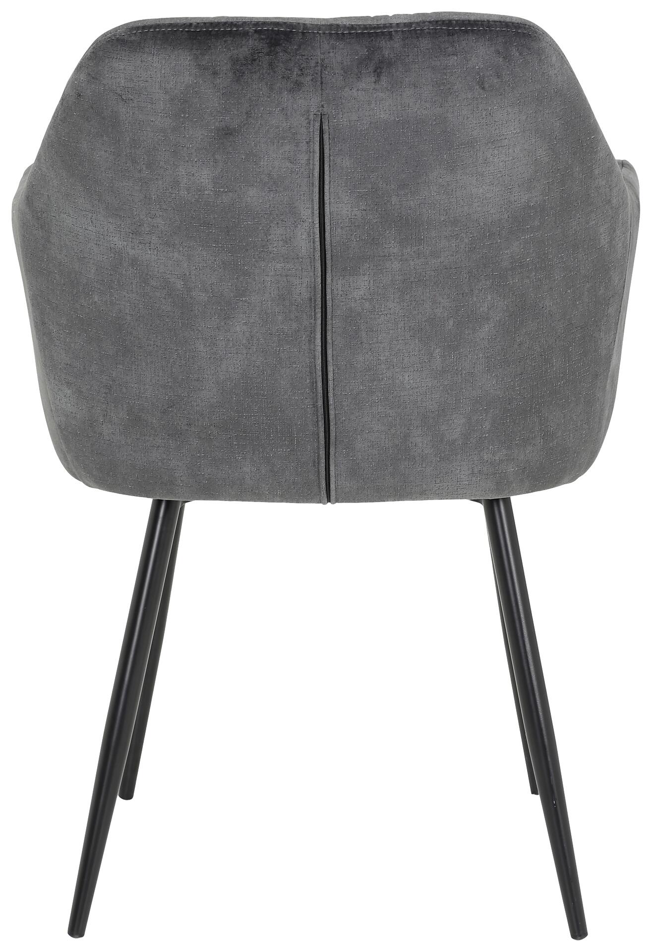 Stuhl Tina 2er Set anthrazit Vintage Samtoptik B/H/T: ca. 56x81x62 cm