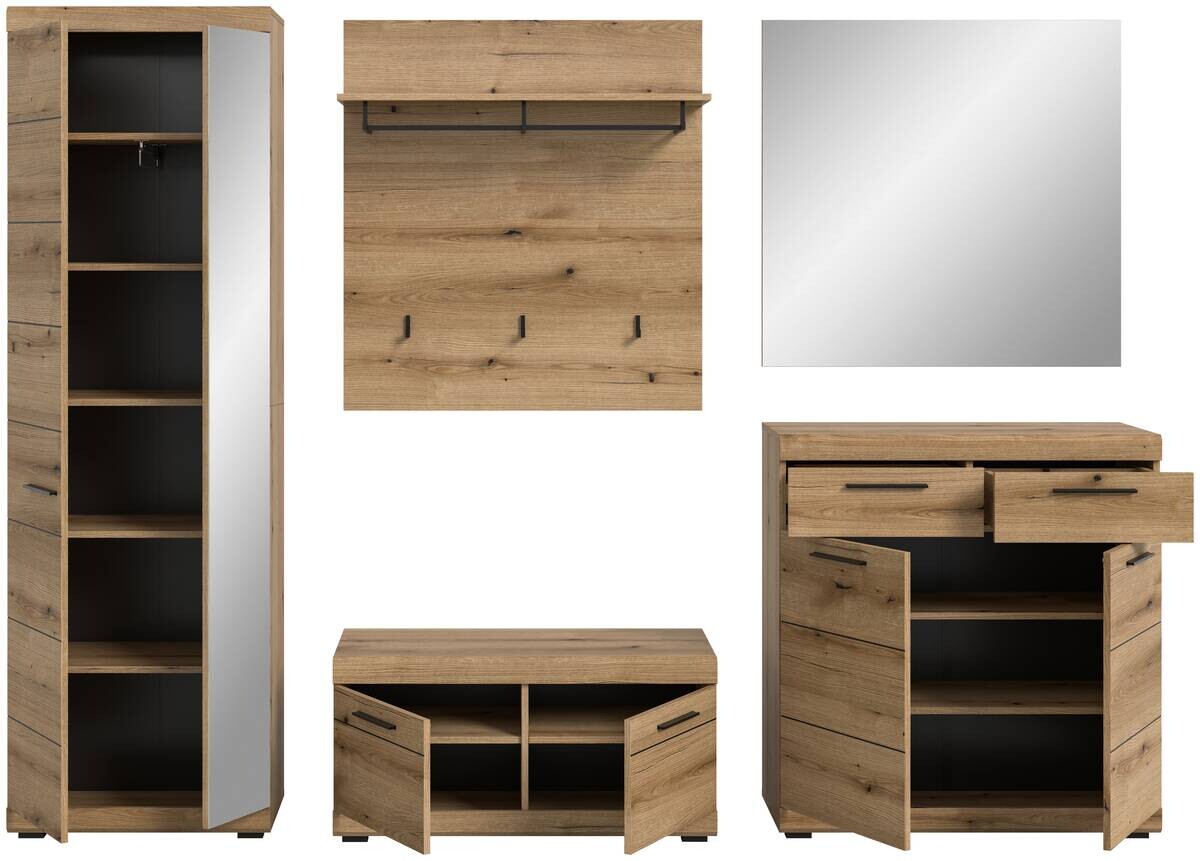 Garderobe SCOUT Evoke Oak Nachbildung B/H/T: ca. 272x197x40 cm