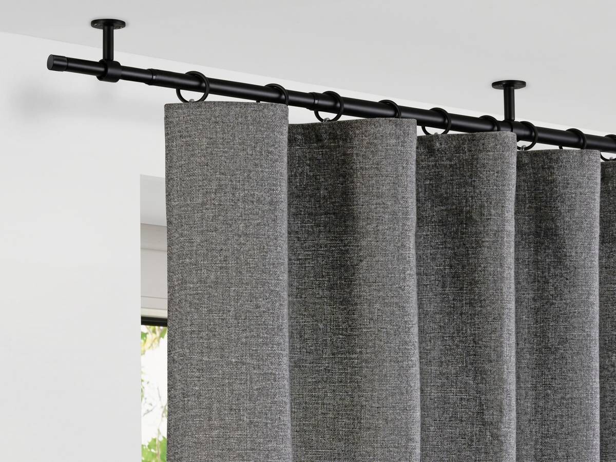 ondeco Stilgarnituren schwarz Metall L: ca. 400 cm ausziehbar von ca. 210 bis 400 cm 1.0 Läufe