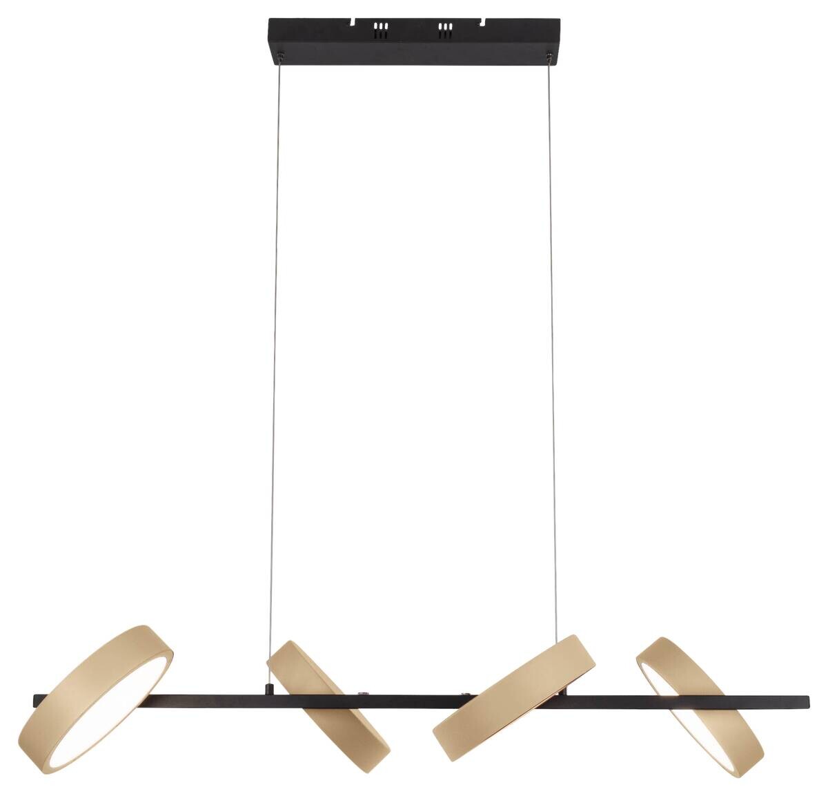 Näve Leuchten LED-Pendelleuchte beige Kunststoff Metall B/H/T: ca. 110x150x52 cm